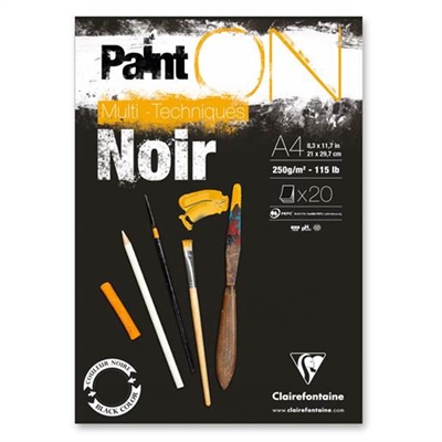 Clairefontaine Paint\'On Noir, A4 - leveres til døren fra Aktivslivern.dk