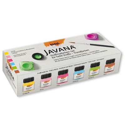 Javana stofmaling Pastel, 6x20 ml - leveres til døren fra Aktivslivern.dk