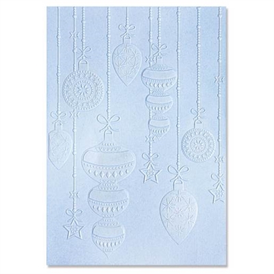 Sizzix Embossing folder, Sparkly ornaments - leveres til døren fra Aktivslivern.dk