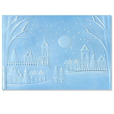 Sizzix Embossing folder, Winter village - leveres til døren fra Aktivslivern.dk