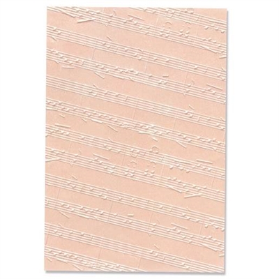 Sizzix Embossing folder, Musical notes - leveres til døren fra Aktivslivern.dk