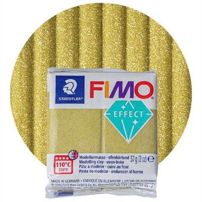 FIMO effect glitter, Guld - leveres til døren fra Aktivslivern.dk