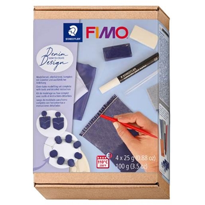 FIMO soft denim sæt, 4x25 g - leveres til døren fra Aktivslivern.dk