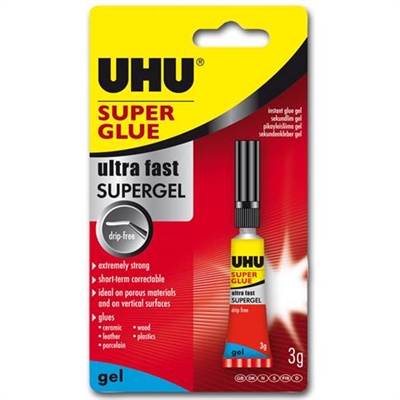 UHU Superglue gel, 3 g - leveres til døren fra Aktivslivern.dk