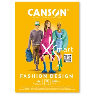 Canson XSmart Fashion Design, A4 - leveres til døren fra Aktivslivern.dk