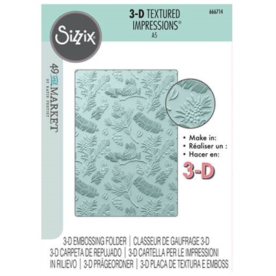 Sizzix Embossing folder, Pines - leveres til døren fra Aktivslivern.dk